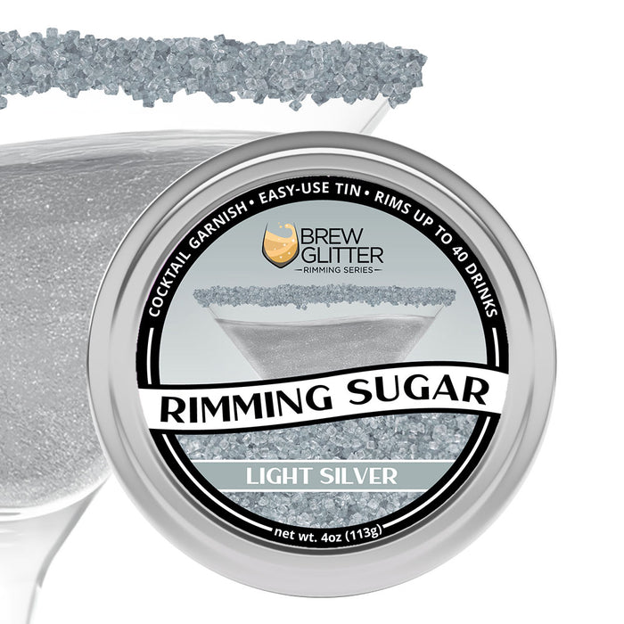 Light Silver Cocktail Rimming Sugar-Brew Glitter®