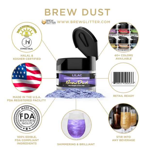 Lilac Purple Edible Brew Dust | 4 Gram Jar-Brew Glitter®