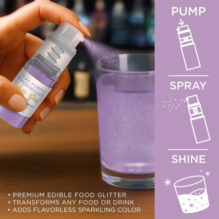 Lilac Purple Edible Glitter Spray 4g Pump | Tinker Dust®-Brew Glitter®