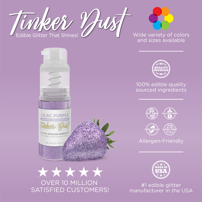 Lilac Purple Tinker Dust Edible Glitter Spray Pump-Brew Glitter®