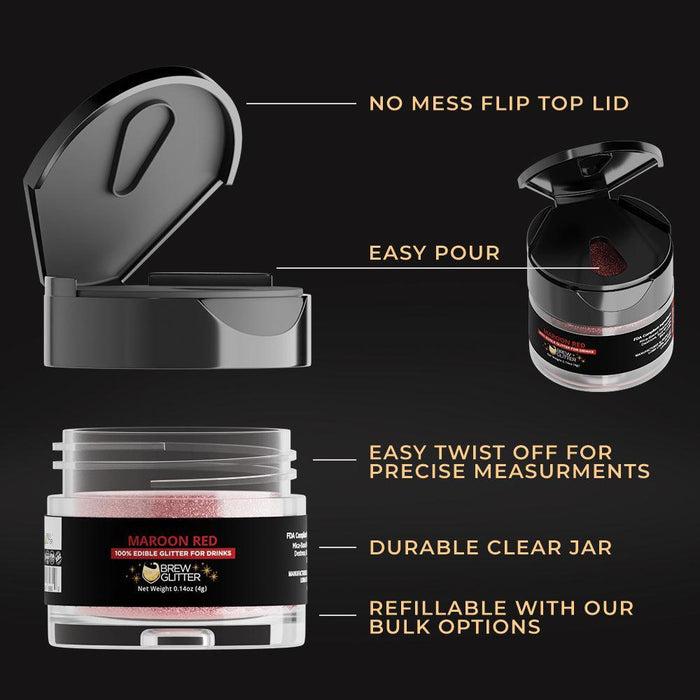 Maroon Brew Glitter by the Case-Brew Glitter®