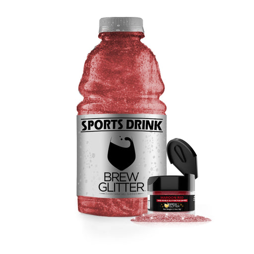 Maroon Brew Glitter | Edible Glitter for Sports Drinks & Energy Drinks-Brew Glitter®