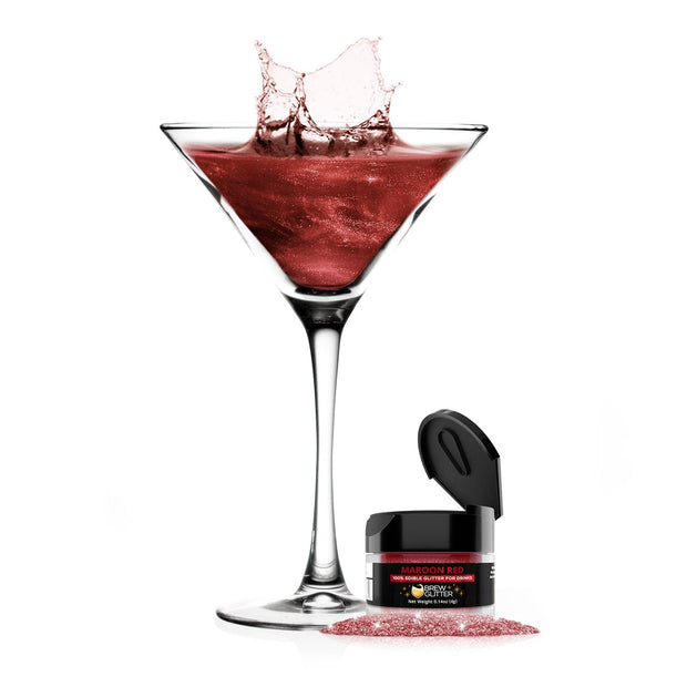 Maroon Red Brew Glitter | Cocktail Beverage Glitter-Brew Glitter®