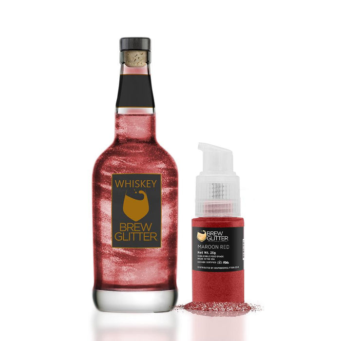 Maroon Red Brew Glitter Spray Pump by the Case | Private Label-Brew Glitter®