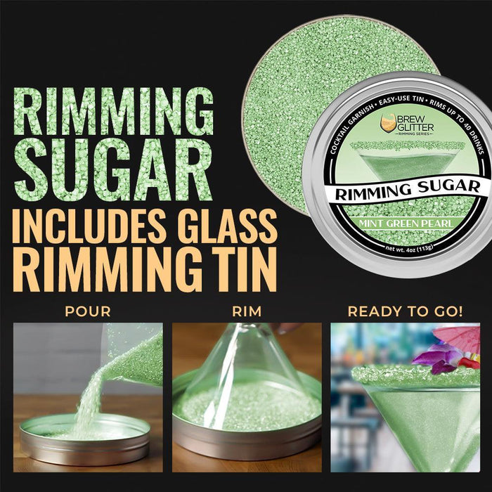 Mint Green Cocktail Rimming Sugar | Bulk Sizes-Brew Glitter®