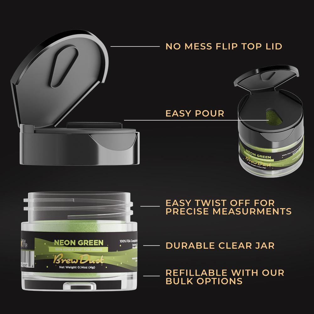 Neon Green Edible Brew Dust | Bulk Sizes-Brew Glitter®
