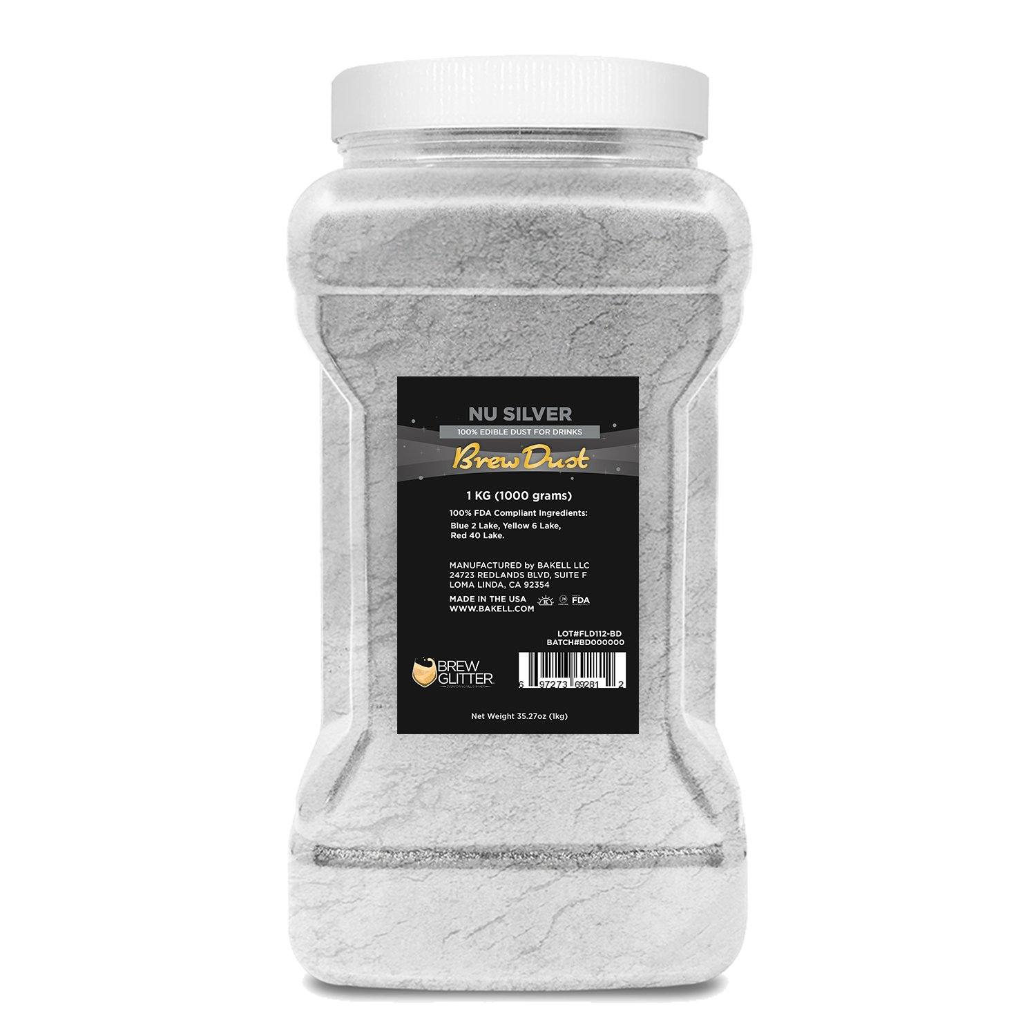 Nu Super Silver Edible Brew Dust-Brew Glitter®