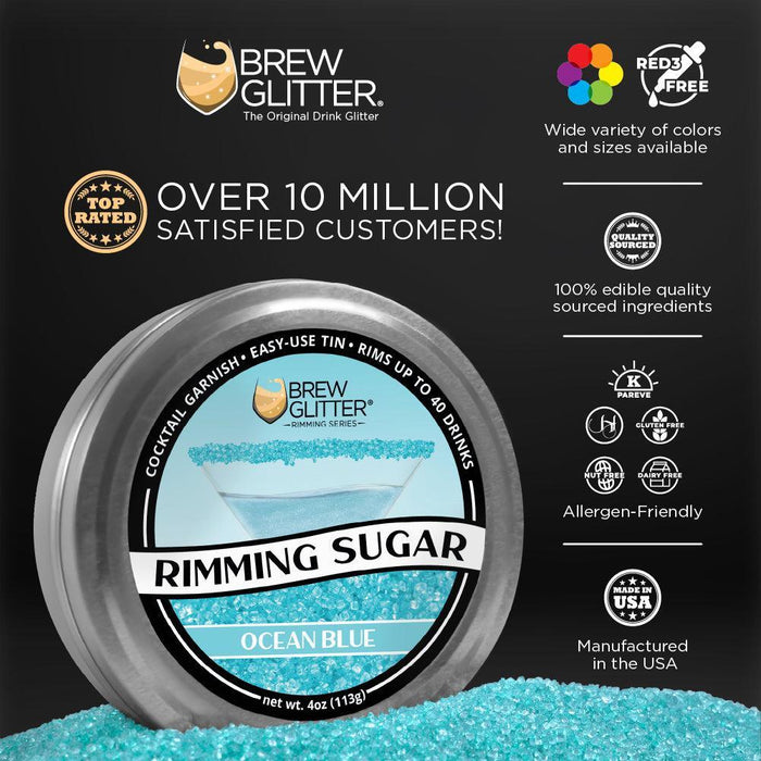 Ocean Blue Cocktail Rimming Sugar-Brew Glitter®