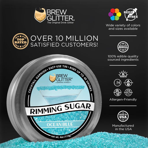 Ocean Blue Cocktail Rimming Sugar-Brew Glitter®