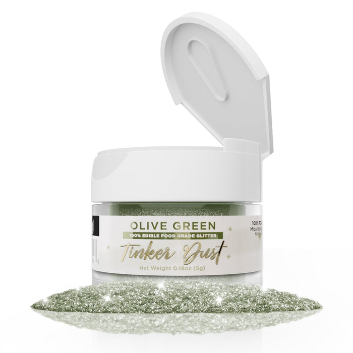 Olive Green Edible Glitter Tinker Dust | 5 Gram Jar-Brew Glitter®