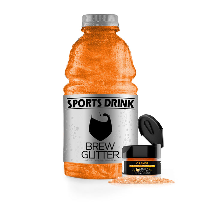 Orange Brew Glitter | Edible Glitter for Sports Drinks & Energy Drinks-Brew Glitter®