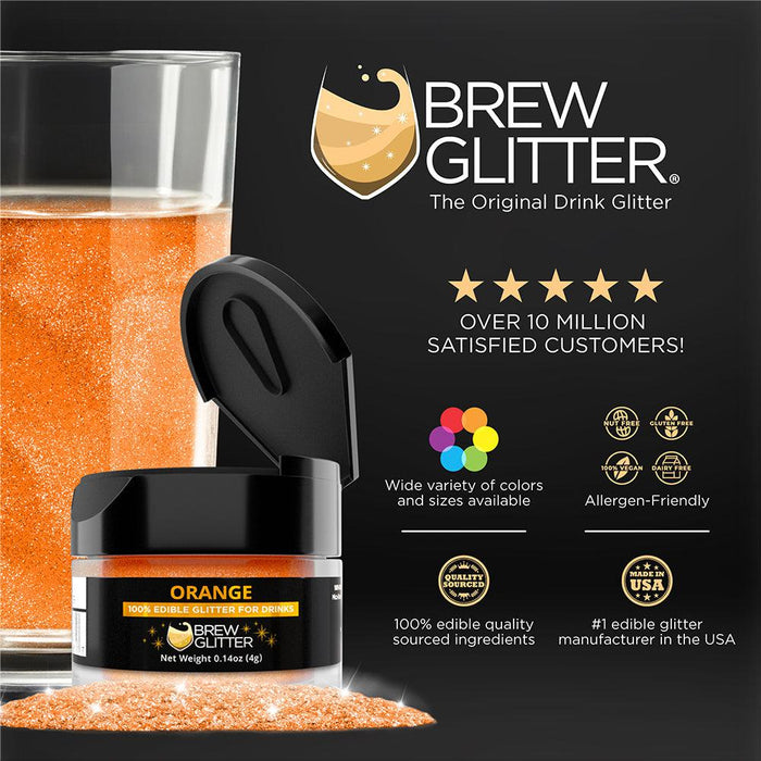 Orange Brew Glitter | | Mini Pump Wholesale by the Case-Brew Glitter®