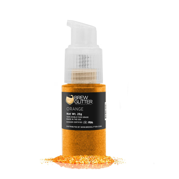Orange Brew Glitter Spray Pump by the Case | Private Label-Brew Glitter®