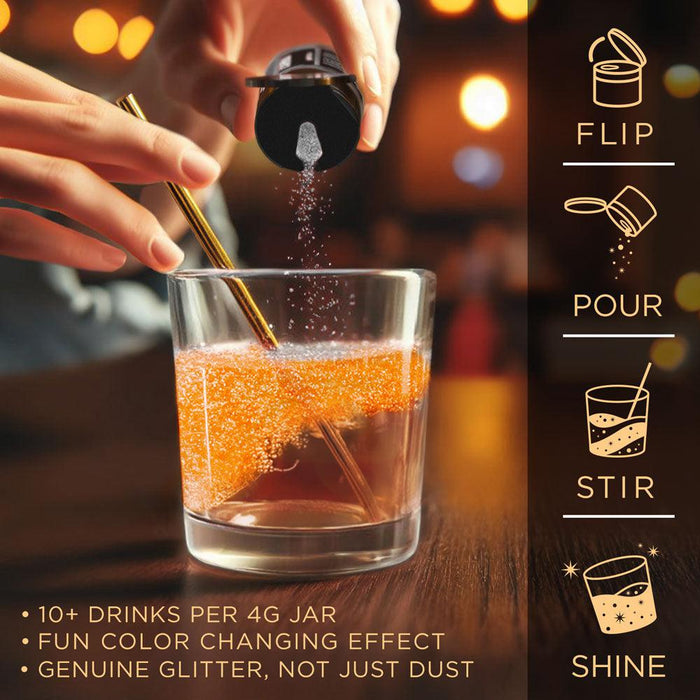 Orange Color Changing Brew Glitter | 45g Shaker-Brew Glitter®