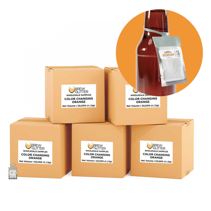 Orange Color Changing Brew Glitter® Necker | Wholesale-Brew Glitter®