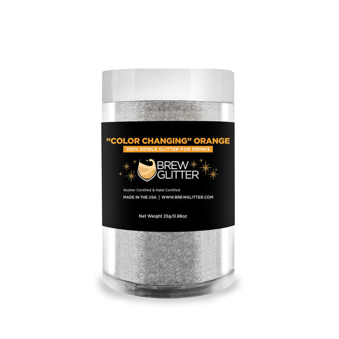 Orange Edible Color Changing Brew Glitter | Food Grade Beverage Glitter-Brew Glitter®