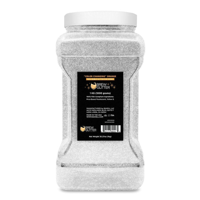 Orange Edible Color Changing Brew Glitter | Food Grade Beverage Glitter-Brew Glitter®