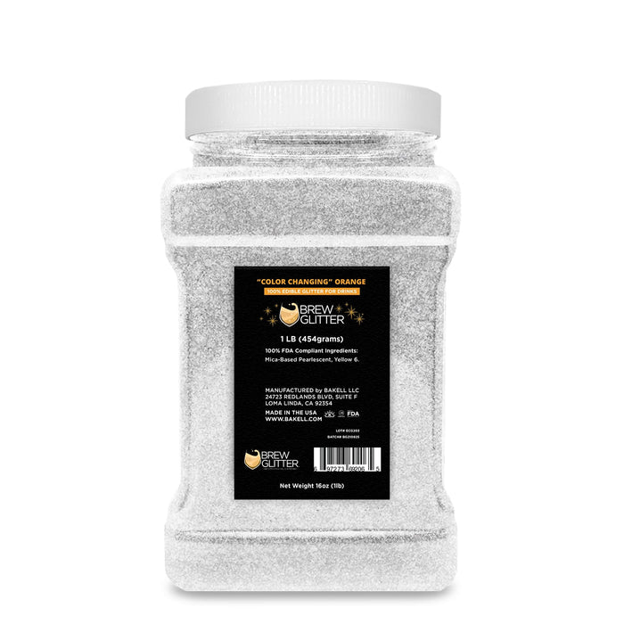 Orange Edible Color Changing Brew Glitter | Food Grade Beverage Glitter-Brew Glitter®