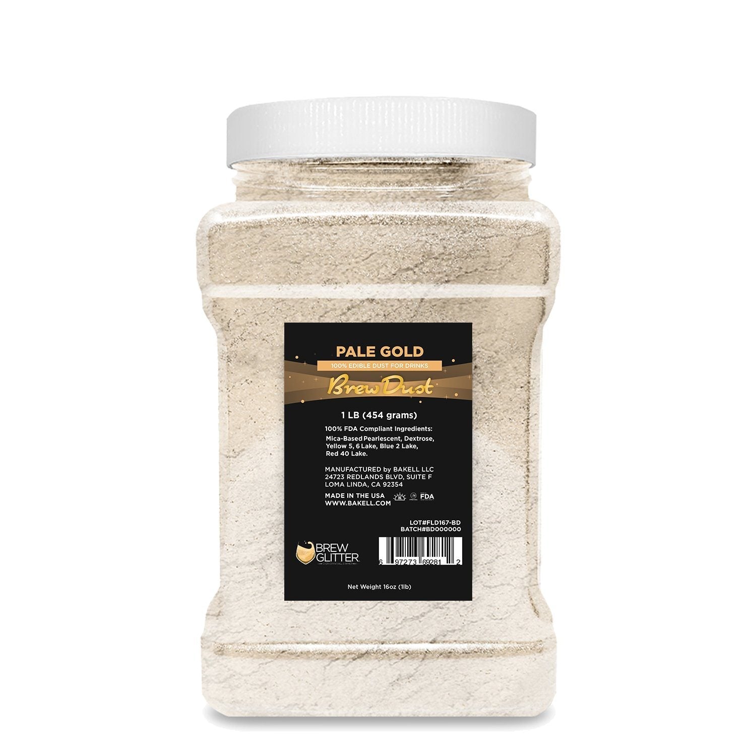 Pale Gold Edible Pearlized Brew Dust-Brew Glitter®