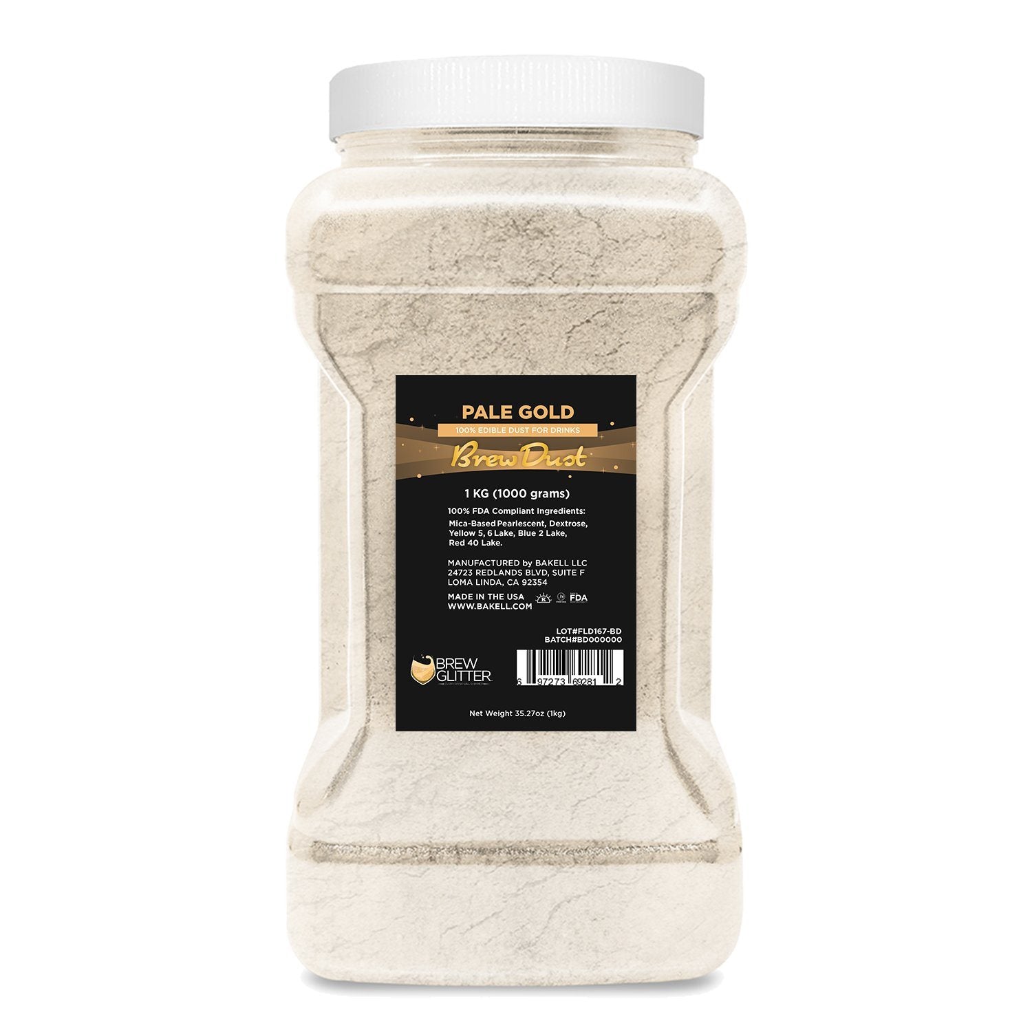 Pale Gold Edible Pearlized Brew Dust-Brew Glitter®