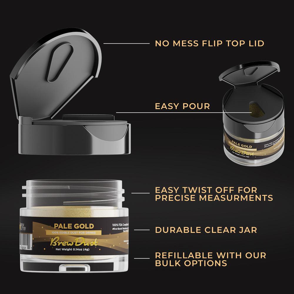 Pale Gold Edible Pearlized Brew Dust-Brew Glitter®