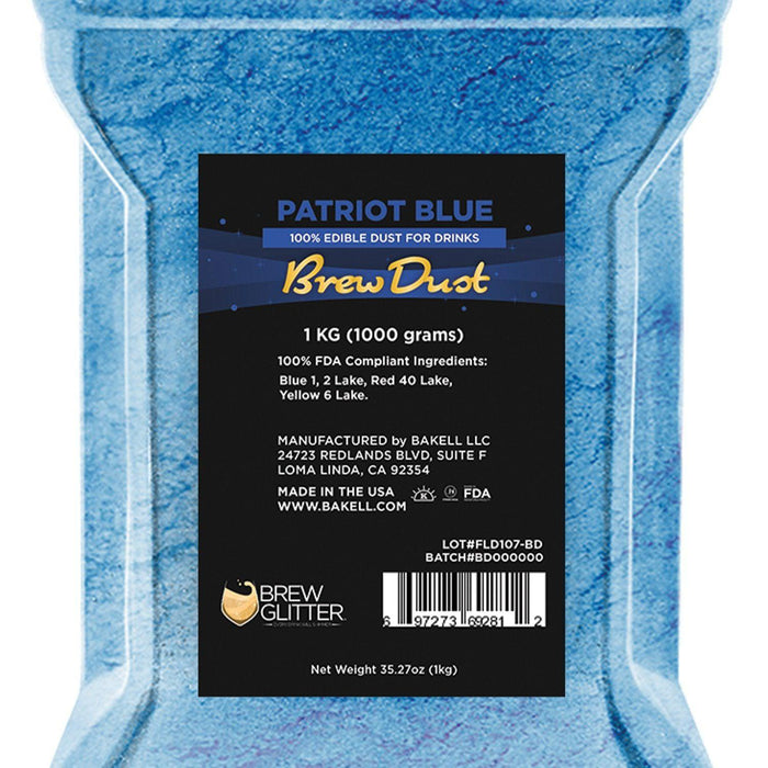 Patriot Blue Edible Pearlized Brew Dust-Brew Glitter®