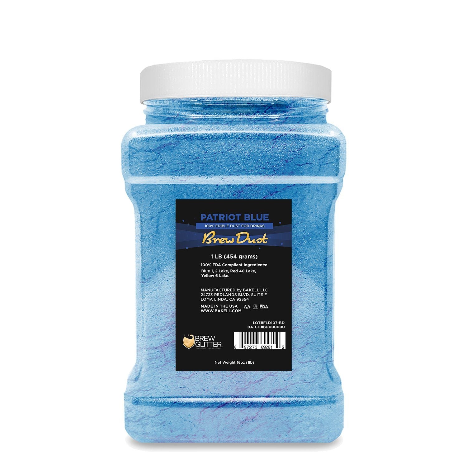 Patriot Blue Edible Pearlized Brew Dust | Bulk Sizes-Brew Glitter®