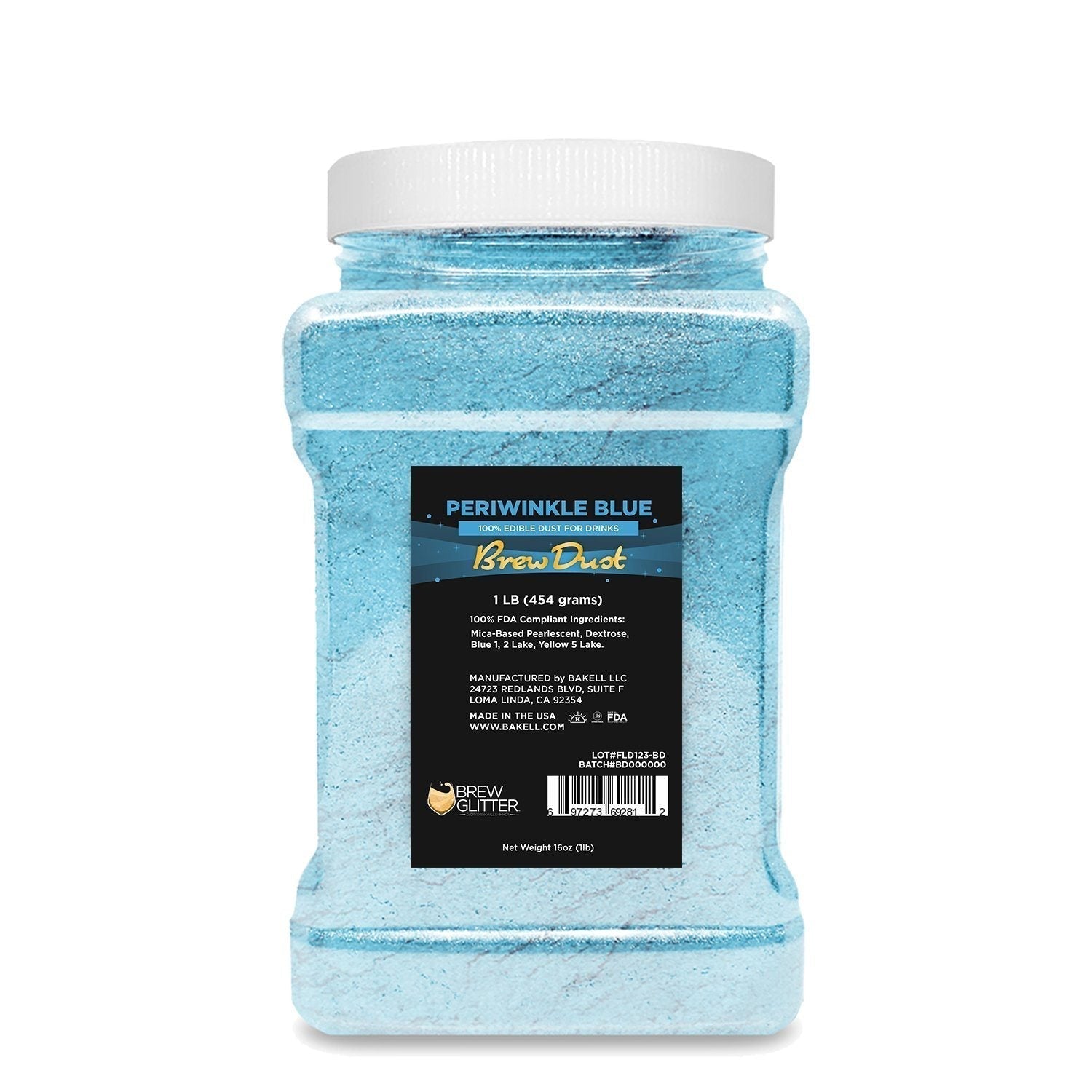 Periwinkle Blue Edible Pearlized Brew Dust-Brew Glitter®