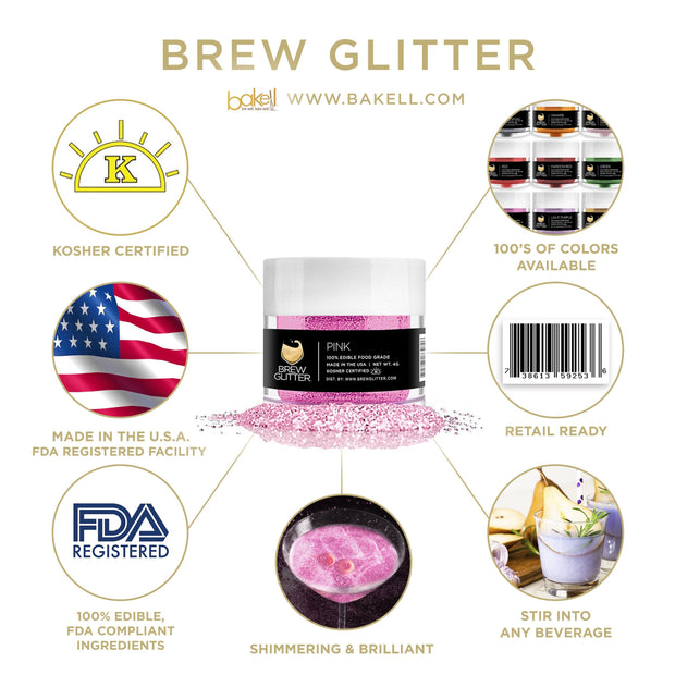 Pink Brew Glitter | Coffee & Latte Glitter-Brew Glitter®