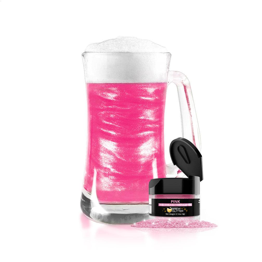 Pink Edible Glitter Dust for Drinks, Brew Glitter®