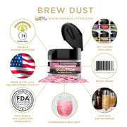Pink Champagne Edible Brew Dust | 4 Gram Jar-Brew Glitter®