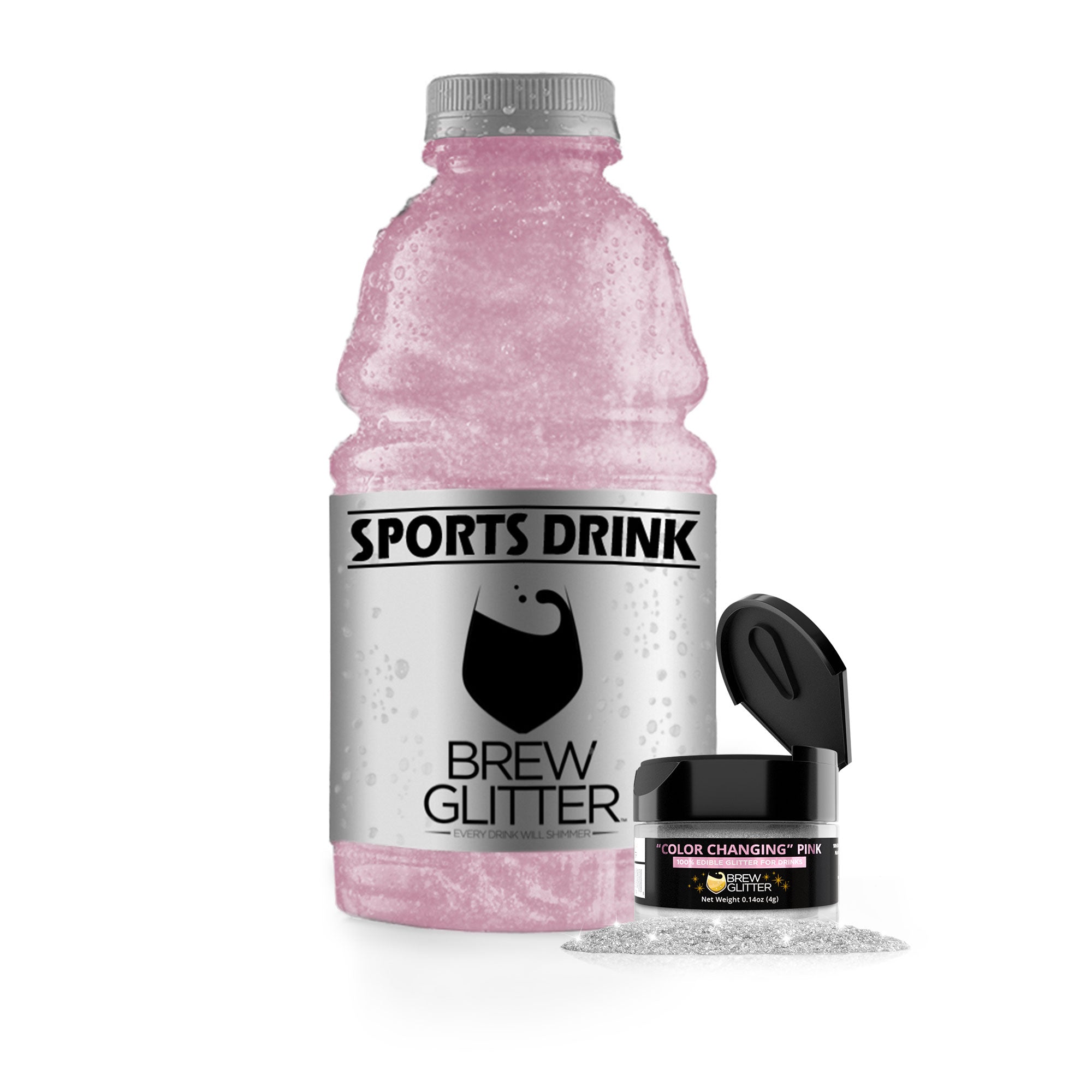 Buy Pink Color Changing Brew Glitter, Edible Glitter for Sports Drinks &  Energy Drinks, $$9.89 USD