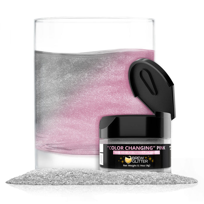 Pink Edible Color Changing Brew Glitter | 4 Gram Jar-Brew Glitter®