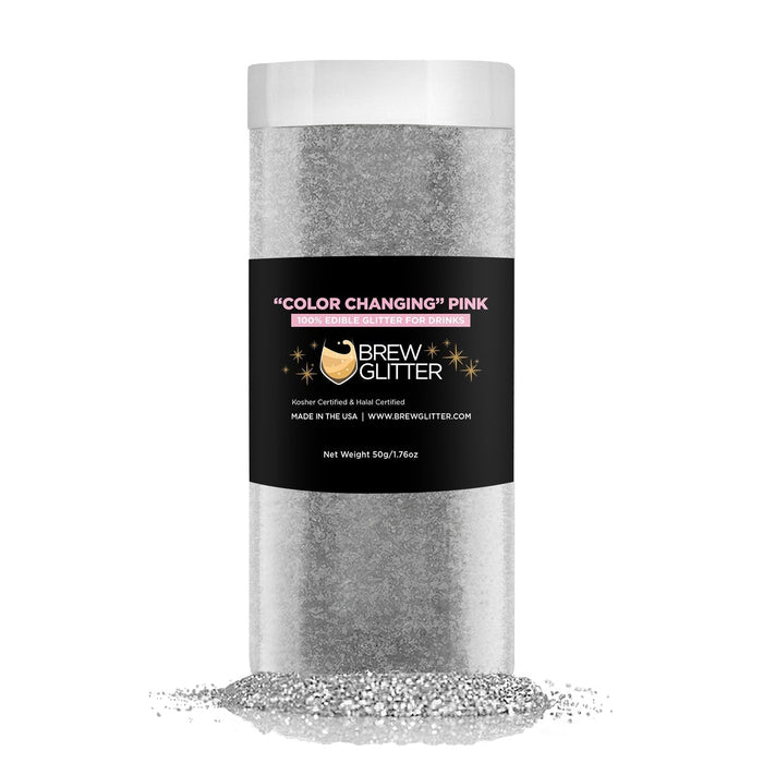 Pink Edible Color Changing Brew Glitter | Food Grade Beverage Glitter-Brew Glitter®