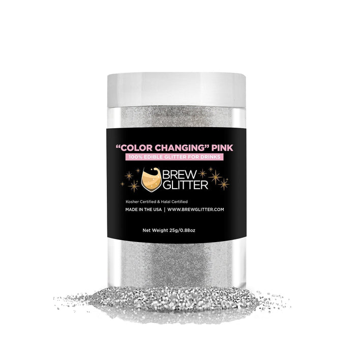 Pink Edible Color Changing Brew Glitter | Food Grade Beverage Glitter-Brew Glitter®