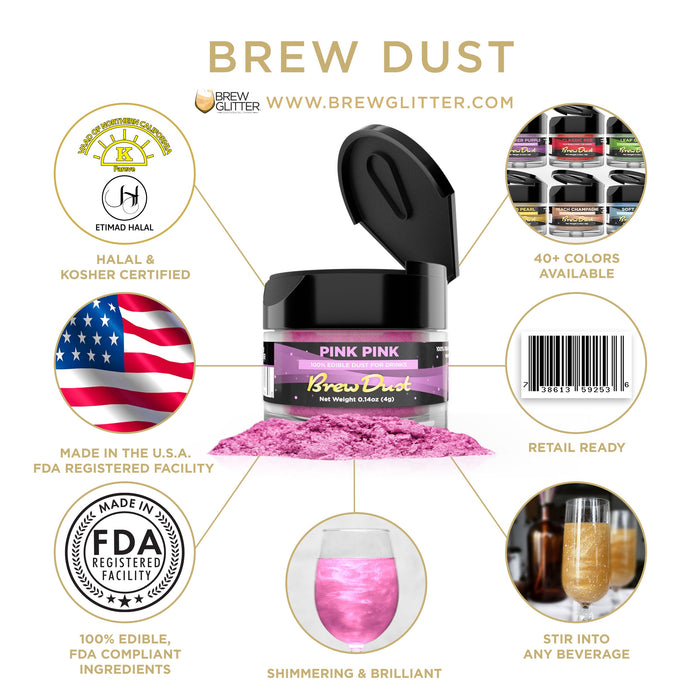 Pink Pink Brew Dust by the Case-Brew Glitter®