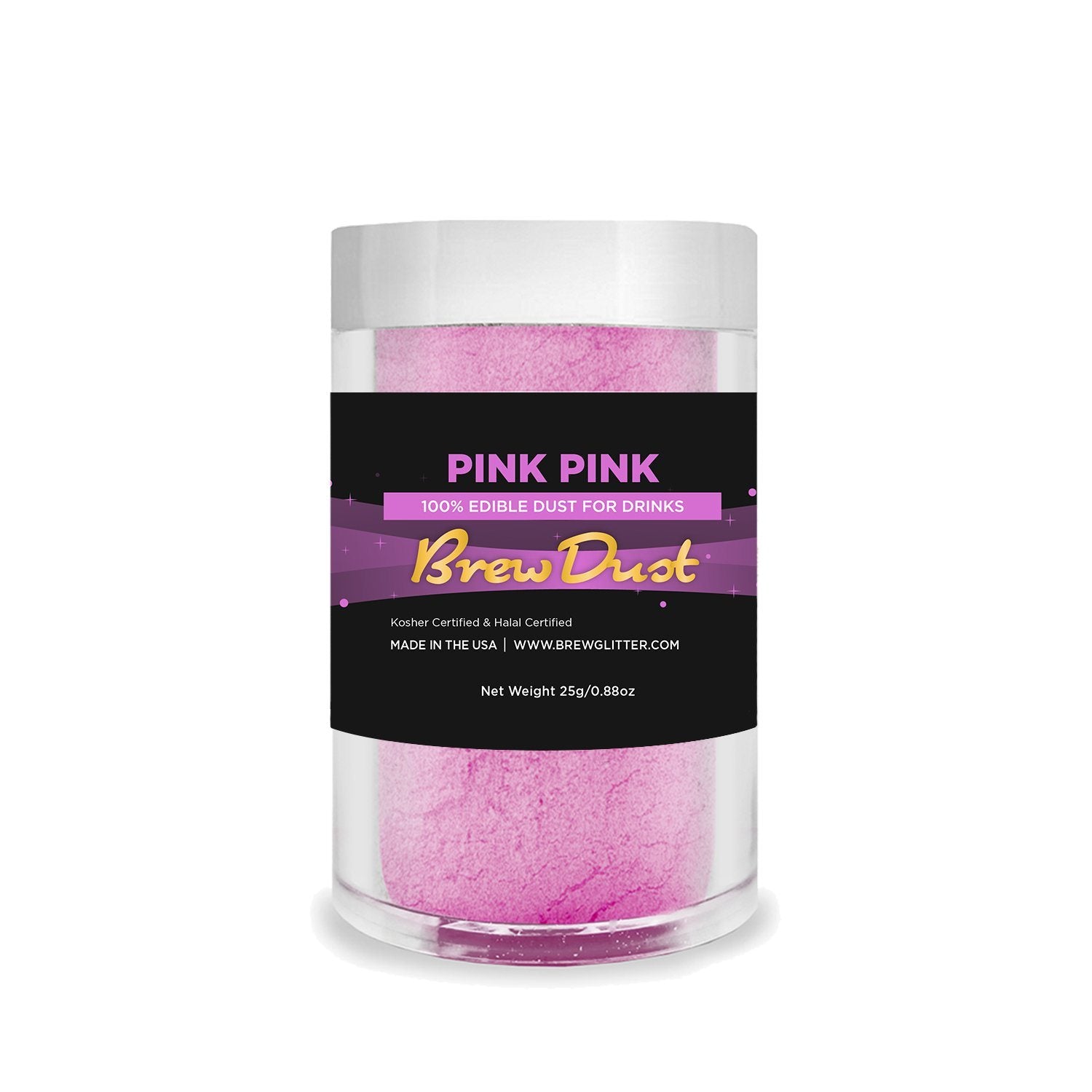 Pink Pink Edible Pearlized Brew Dust-Brew Glitter®