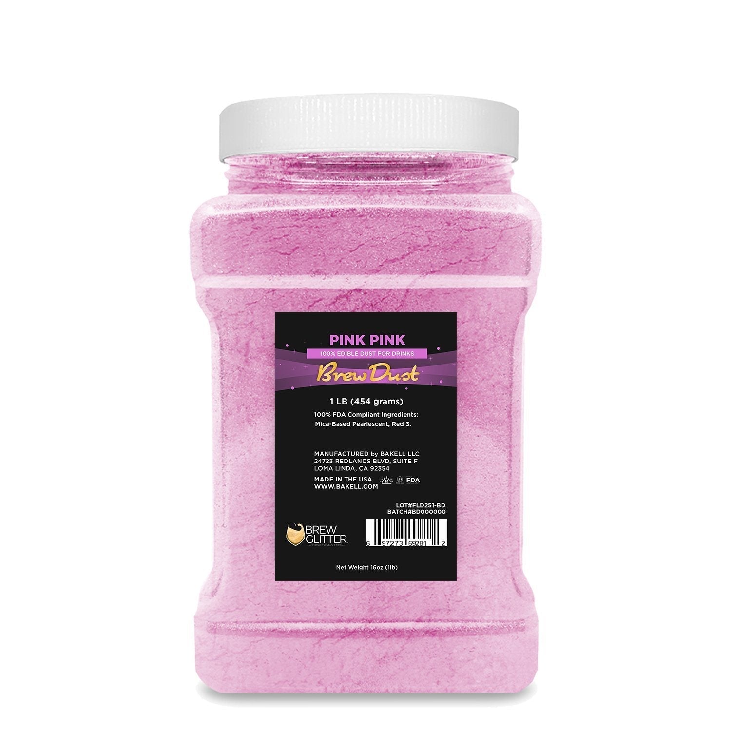 Pink Pink Edible Pearlized Brew Dust-Brew Glitter®