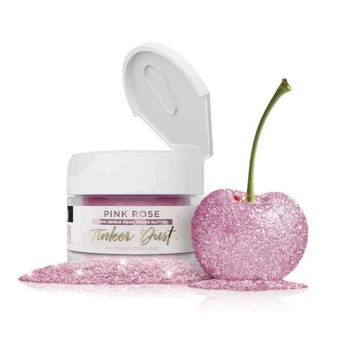 Pink Rose Edible Glitter Tinker Dust | 5 Gram Jar-Brew Glitter®