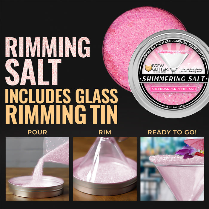 Shimmering Pink Cocktail Rimming Salt
