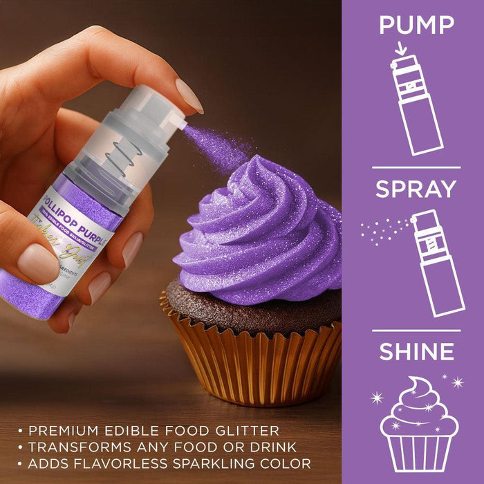 Pollipop Purple Edible Glitter Spray 4g Pump | Tinker Dust®-Brew Glitter®