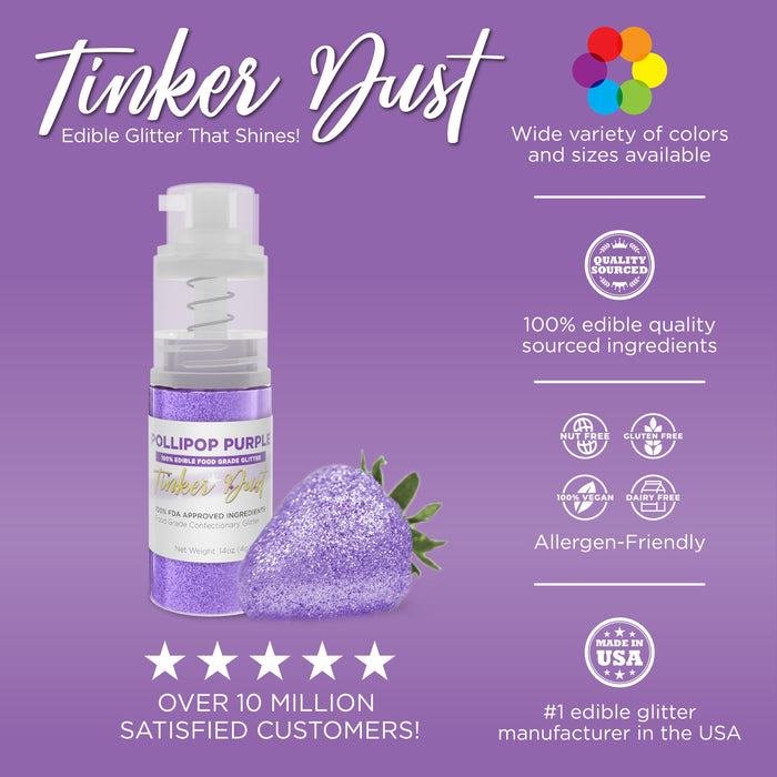 Pollipop Purple Tinker Dust Edible Glitter Spray Pump-Brew Glitter®