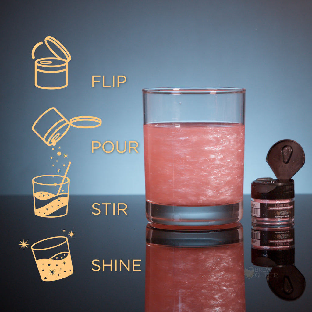 Light Pink Brew Glitter® | Beverage Glitter for beer, cocktails & more