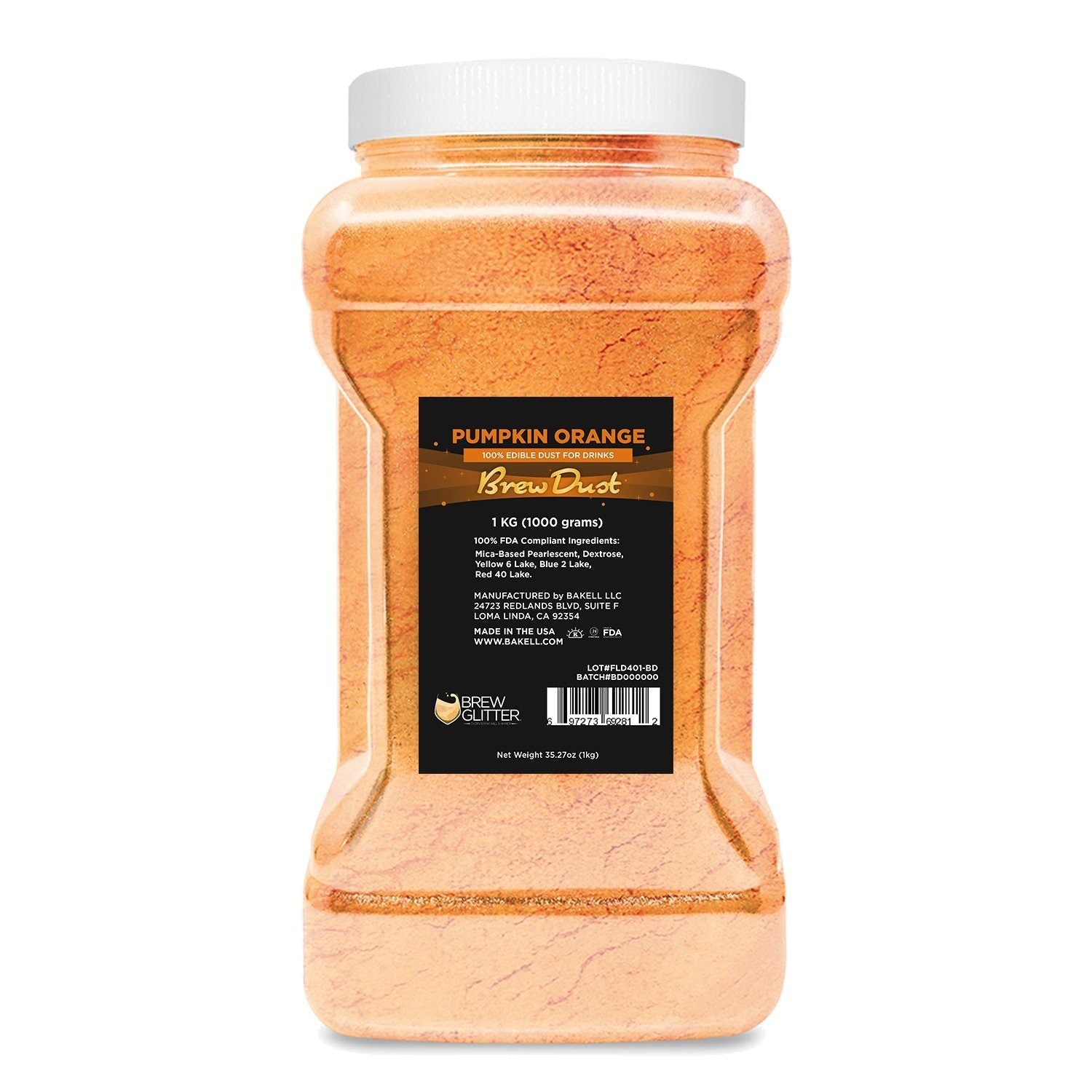 Pumpkin Orange Edible Brew Dust | Bulk Sizes-Brew Glitter®