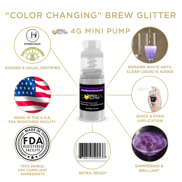 Purple Color Changing Brew Glitter Mini Spray Pump-Brew Glitter®