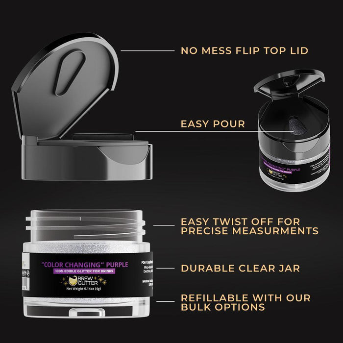 Purple Color Changing Glitter By The Case | Private Label-Brew Glitter®