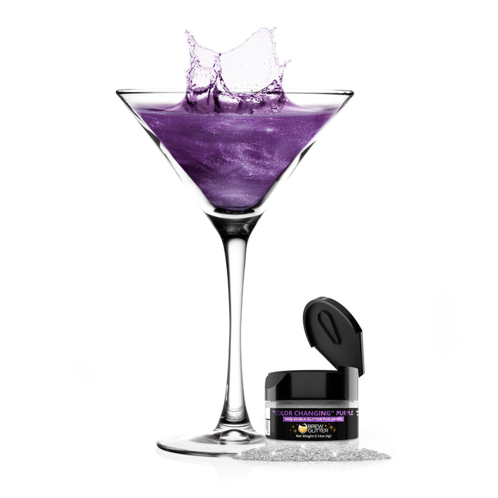 Purple Edible Color Changing Brew Glitter | Cocktail Beverage Glitter-Brew Glitter®