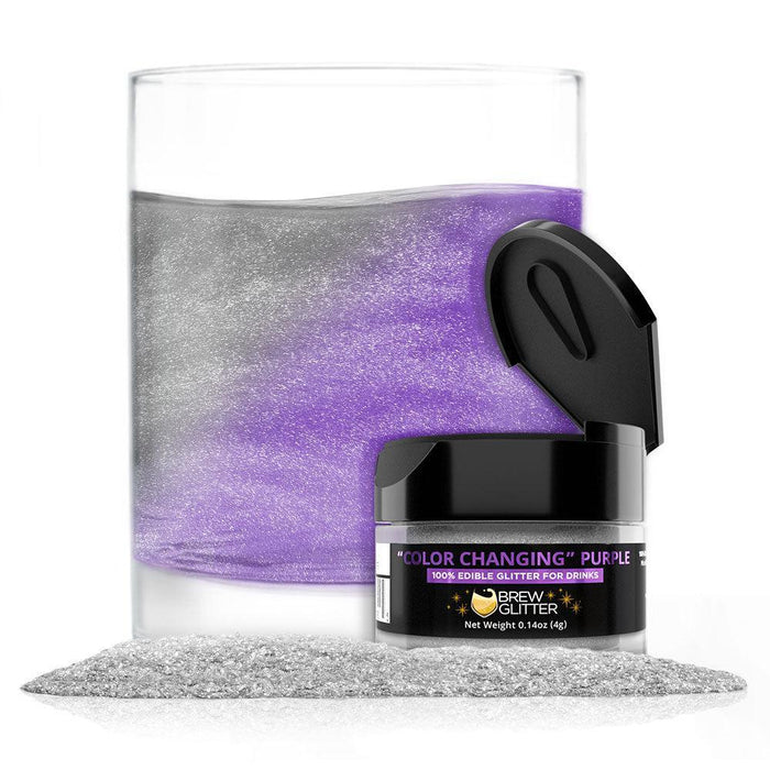 Purple Edible Color Changing Brew Glitter | Food Grade Beverage Glitter-Brew Glitter®
