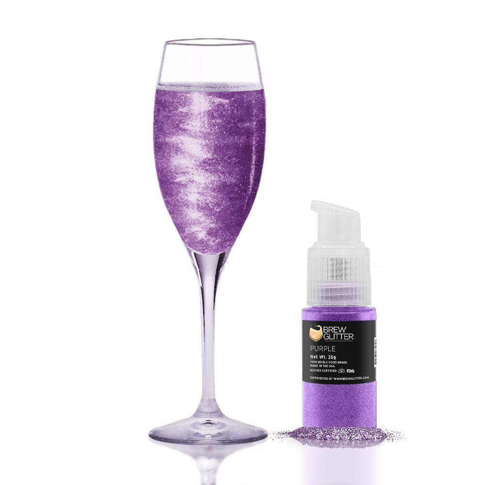 Purple Edible Glitter Spray Pump for Drinks-Brew Glitter®