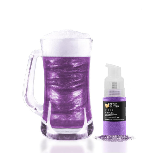 Purple Edible Glitter Spray Pump for Drinks-Brew Glitter®